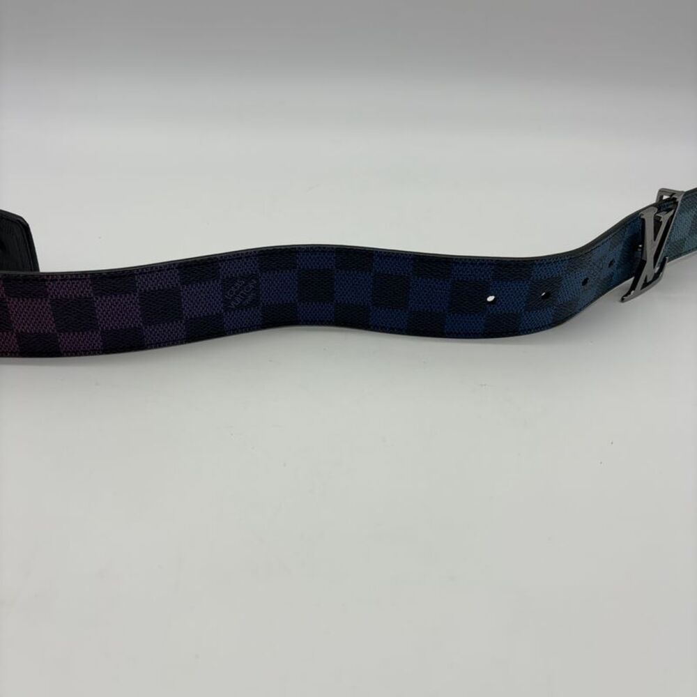 Louis Vuitton Rainbow Damier Belt with Silver BuckleReversible black - Picture 5 of 6